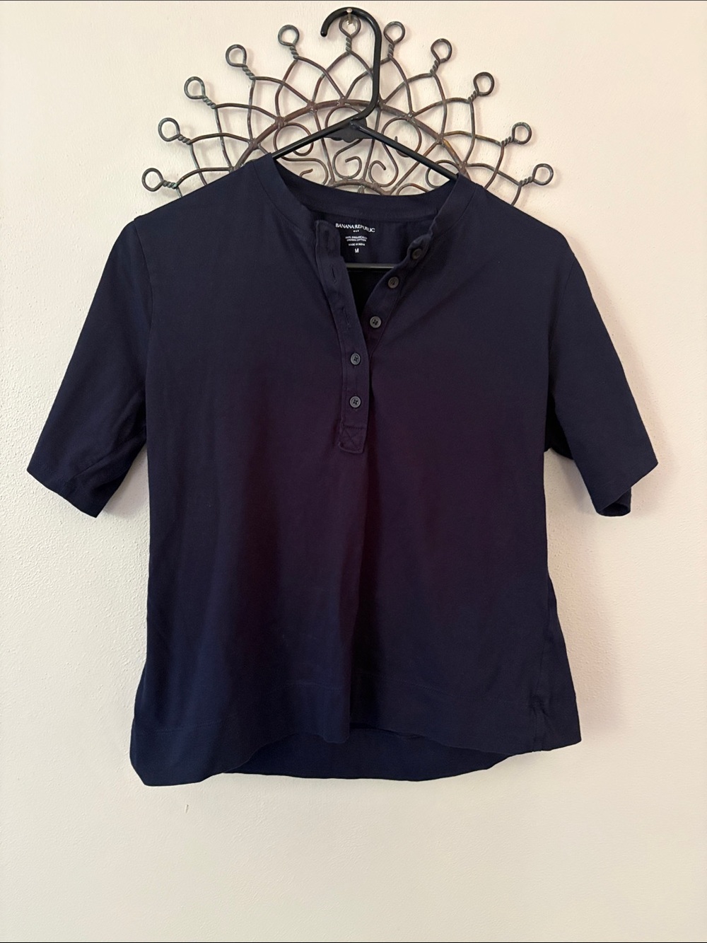 Banana Republic Factory Navy Short-Sleeve Henley